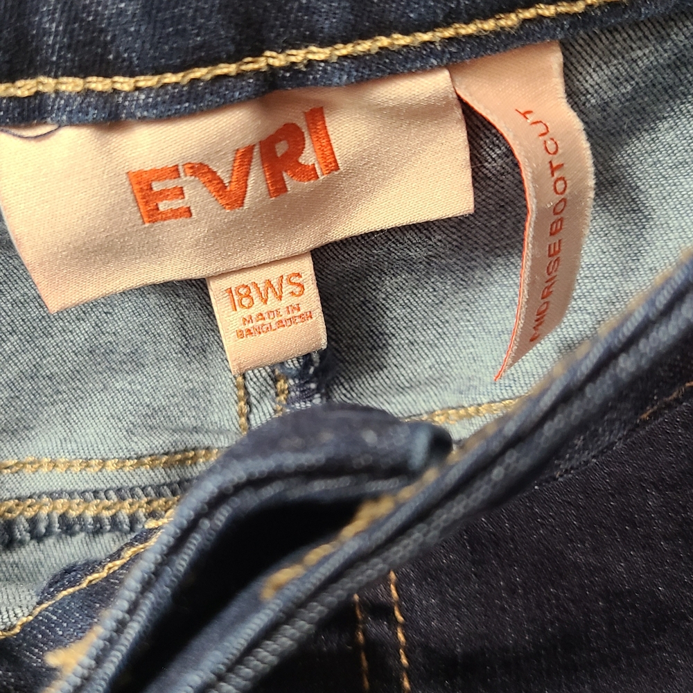 EVRI Blue Boot Cut Jeans with Classic Stitching